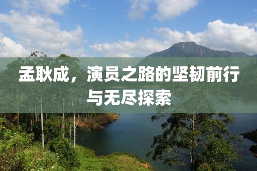 孟耿成,演员之路的坚韧前行与无尽探索