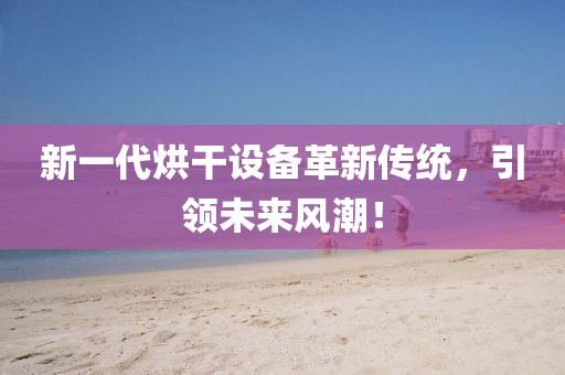 新一代烘干设备革新传统,引领未来风潮!