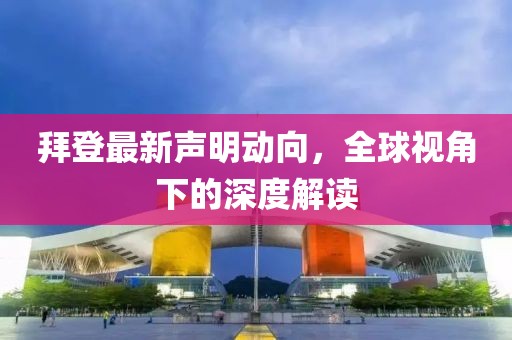 拜登最新声明动向，全球视角下的深度解读