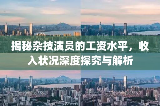 揭秘杂技演员的工资水平,收入状况深度探究与解析