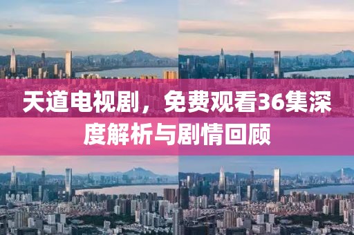 天道电视剧，免费观看36集深度解析与剧情回顾