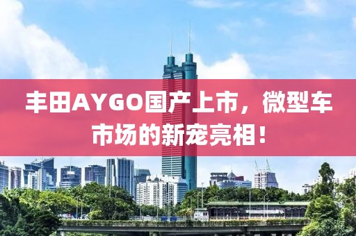 丰田AYGO国产上市,微型车市场的新宠亮相!