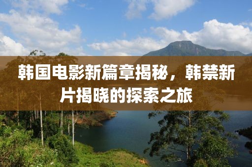 韩国电影新篇章揭秘，韩禁新片揭晓的探索之旅