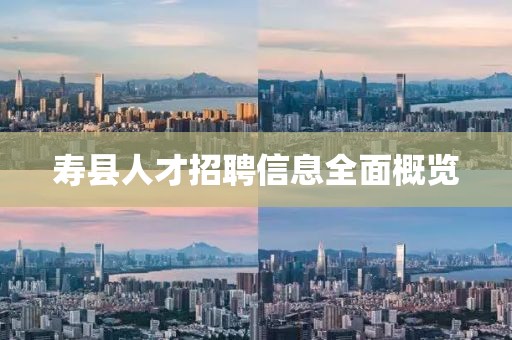 寿县人才招聘信息全面概览