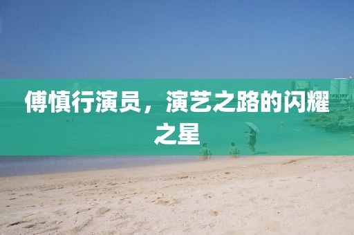 傅慎行演员，演艺之路的闪耀之星