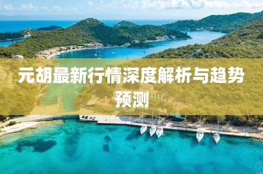 元胡最新行情深度解析与趋势预测