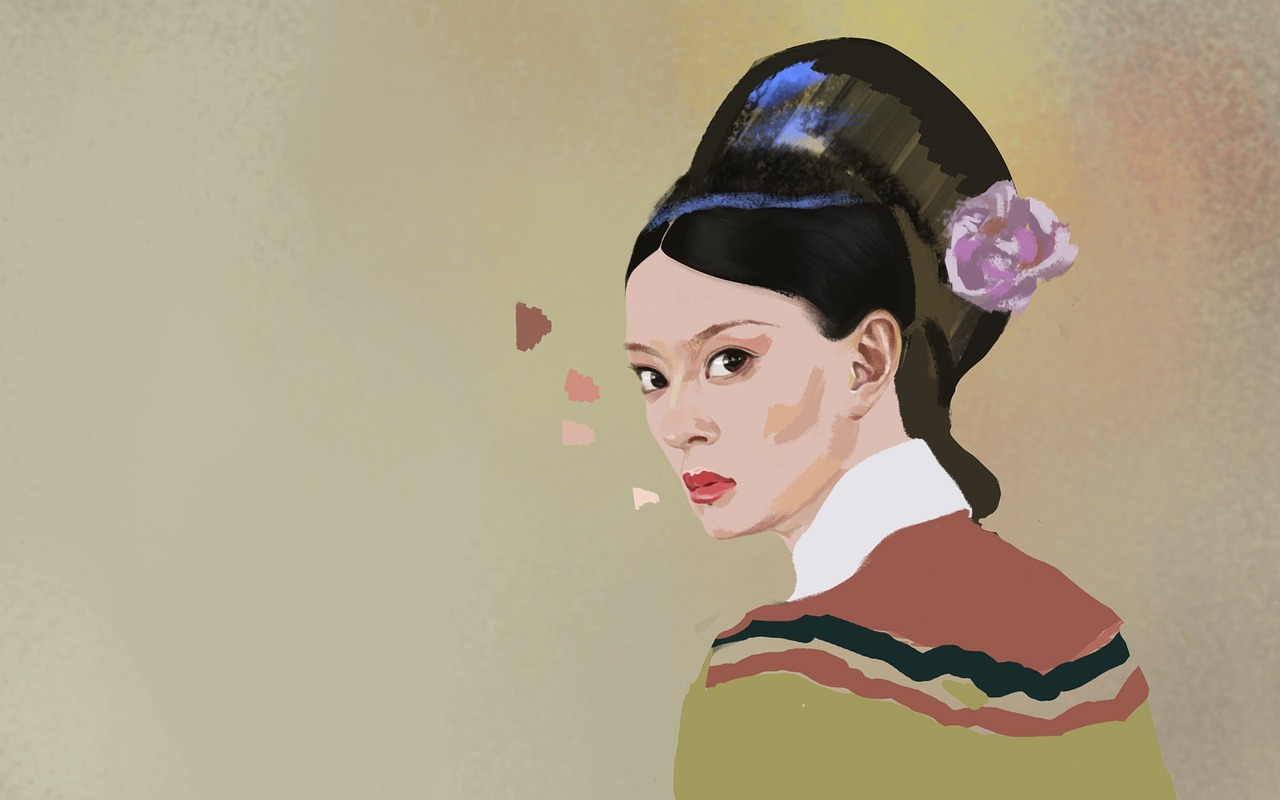 女动漫人物简笔画，简单魅力艺术表现